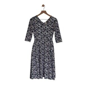 Pact Fit & Flare Midi Dress Womens Small Confetti Organic Cotton Sustainable